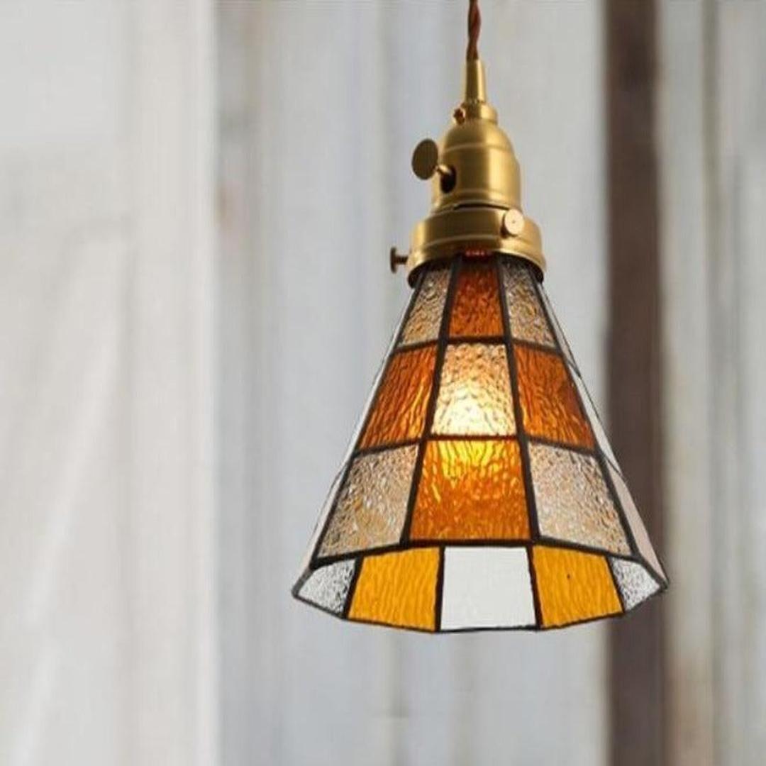 Virelio - Håndlaget glasshengelampe med varm LED-belysning