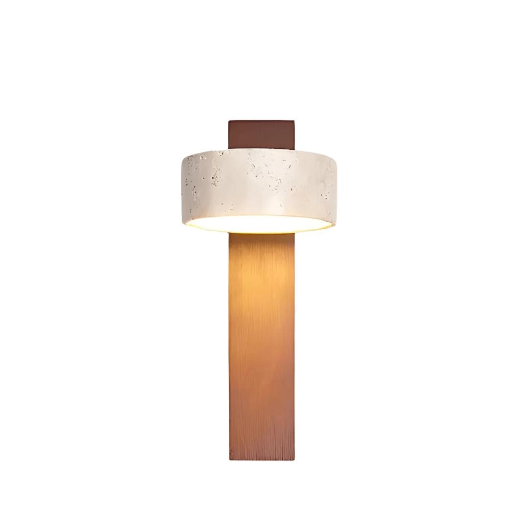 Steinvarme - Wabi-Sabi Vegglampe i Travertin