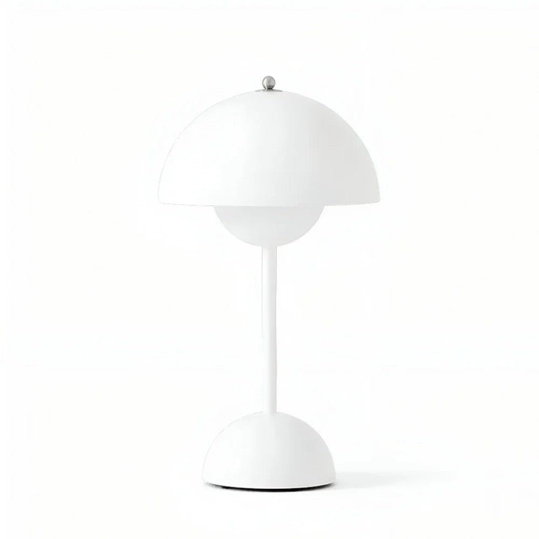 Trådløs Bordlampe med Kuformet Skjerm