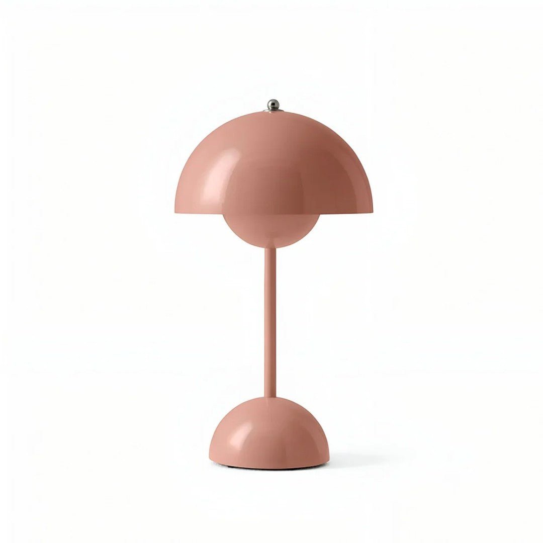 Trådløs Bordlampe med Kuformet Skjerm