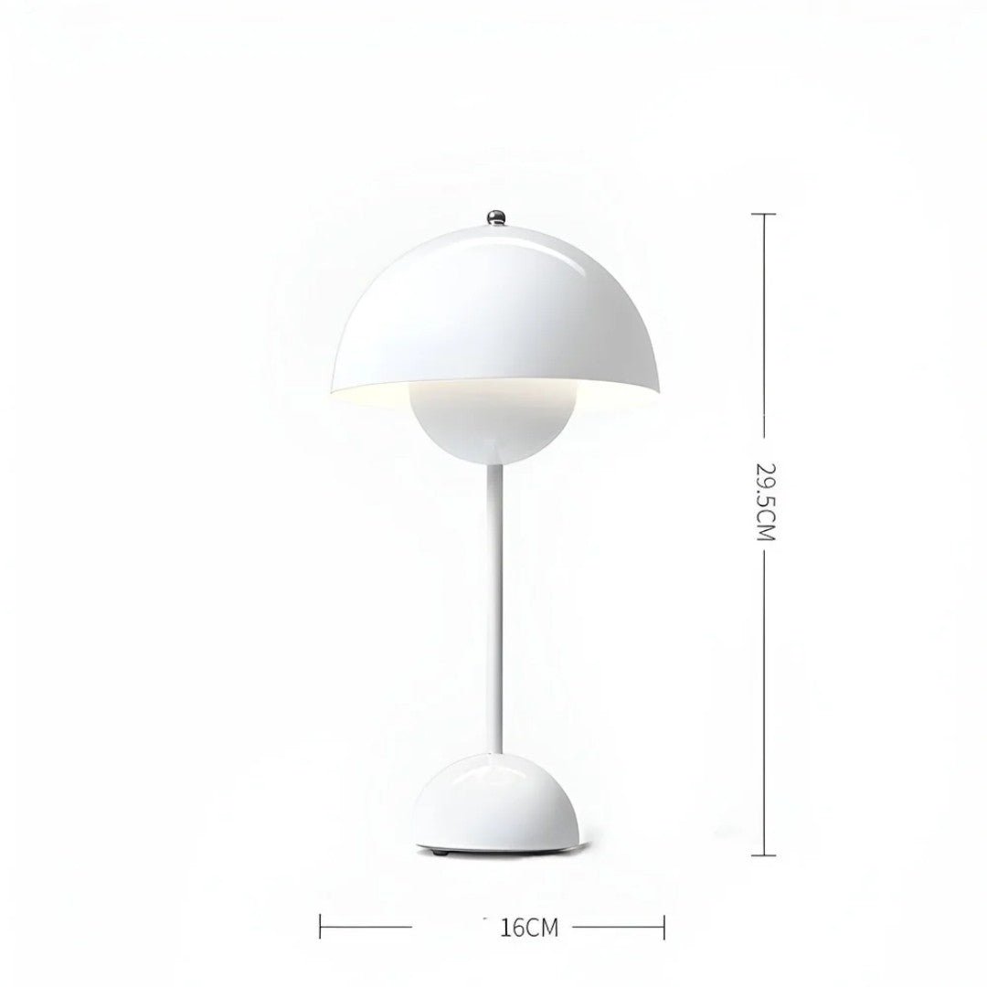 Trådløs Bordlampe med Kuformet Skjerm