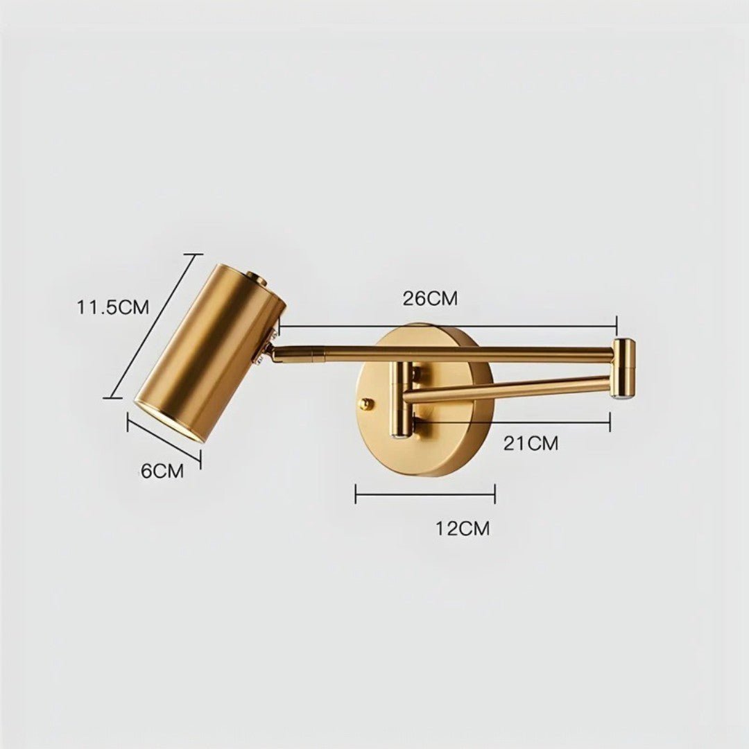 Vegglampe med Justerbar Arm