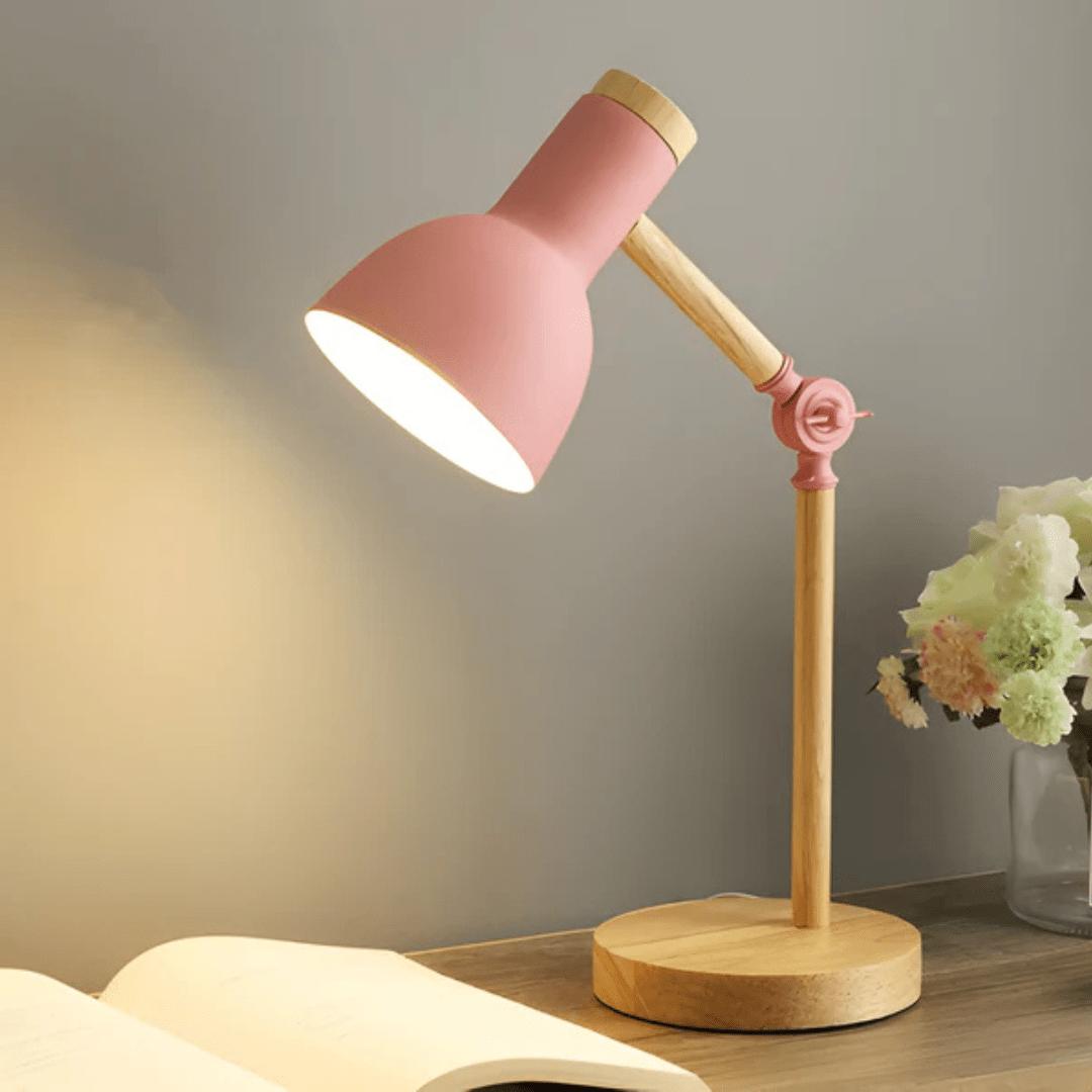 Velmora - Justerbar Macaron LED Bordlampe i Tre